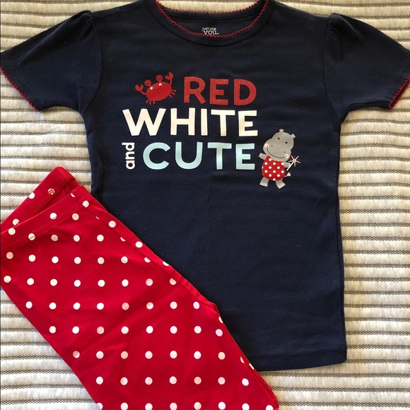 Girls Carters Just One You Fitted Pajamas Set NWOT - Picture 2 of 6